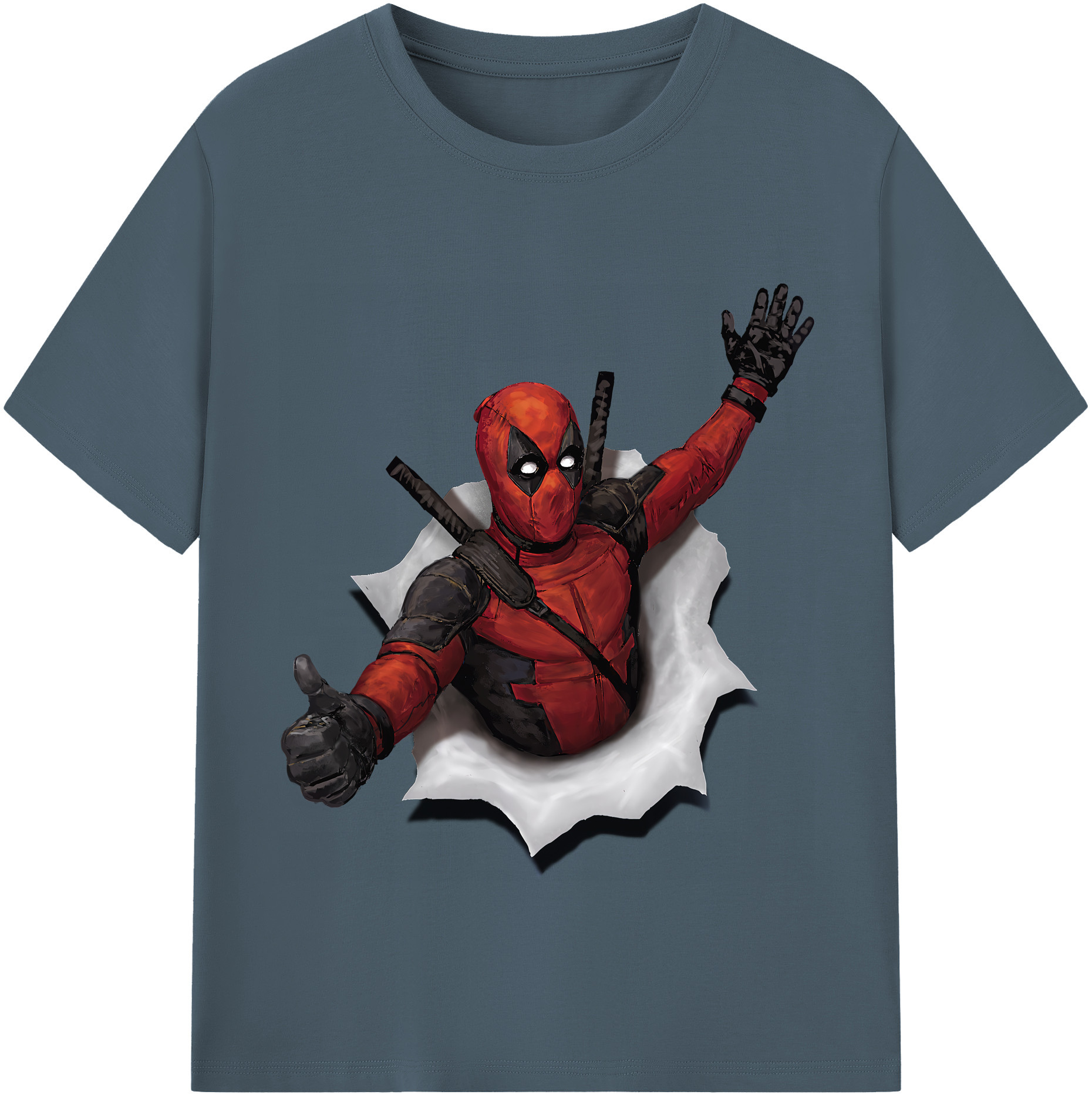 （画像用） Deadpool デッドプール 綿100％半袖Tシャツ（フロントプリント）